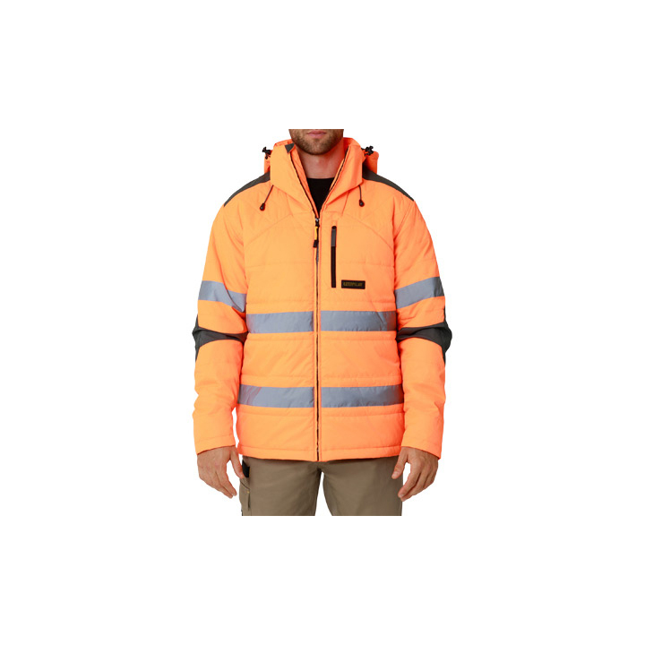 Men's Caterpillar Hi Vis Boreas Taped Jackets Orange Ireland KRGZ74381